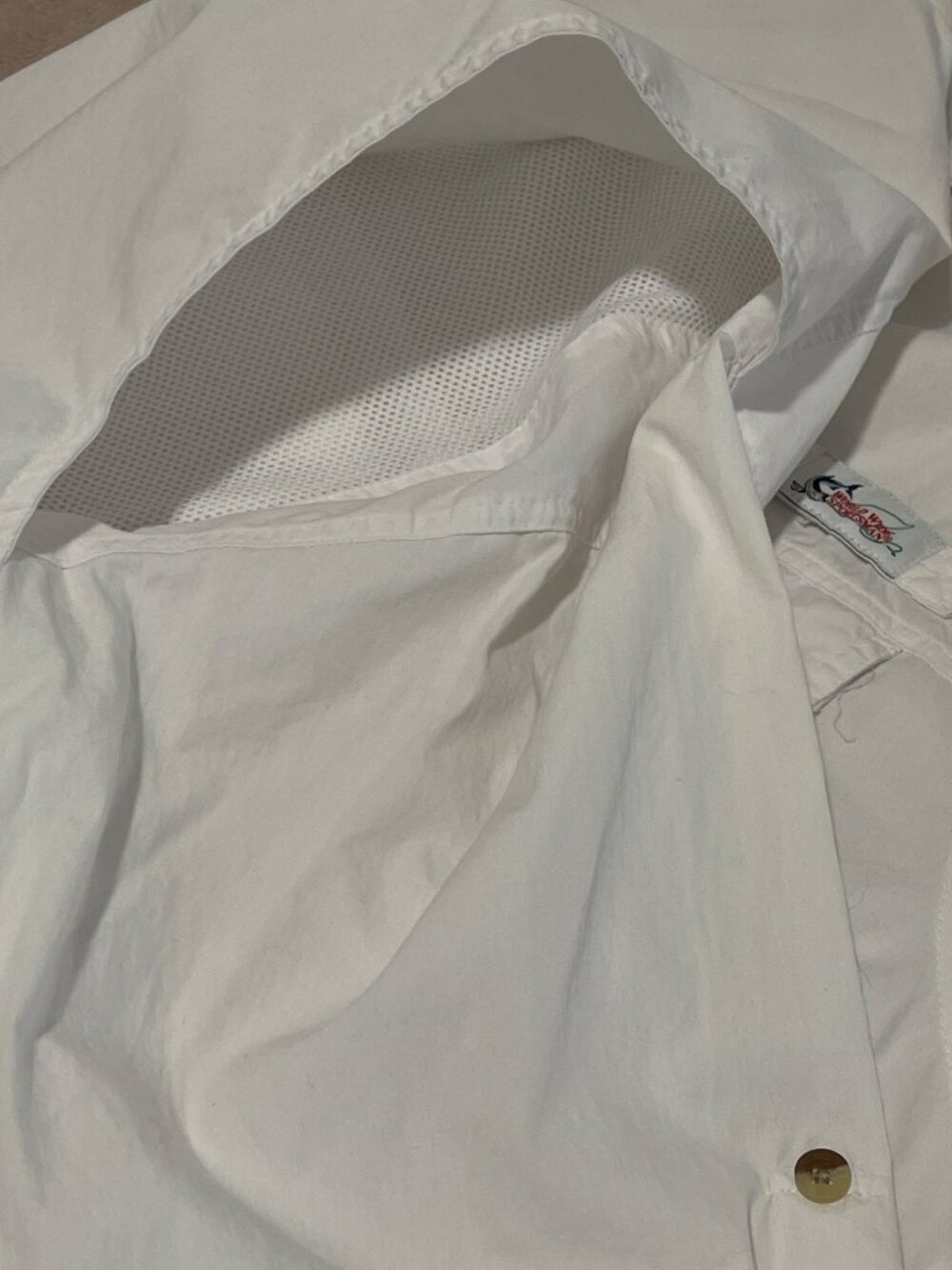 World Wide Sportsman Mens 2XL Vented Fishing Shirt Long Sleeve Beige Big Tall - Picture 10 of 15